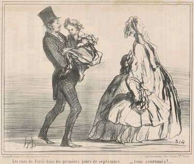 Párizs utcáin szeptember első napjaiban... alkotó: Honoré Daumier
