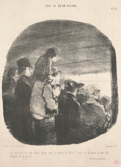 A látvány jó dolog a párizsiak számára... alkotó: Honoré Daumier
