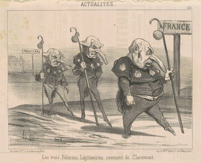 A három legitimista... visszatérő Claremontból alkotó: Honoré Daumier