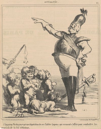 Miklós császár kiküldetést kapott... alkotó: Honoré Daumier