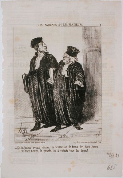 Ügyvédek és peres felek- végre! Elváltunk a tulajdon tekintetében alkotó: Honoré Daumier