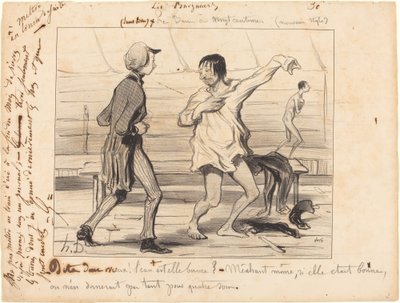 Les Bains húsz centime-ben, új stílusban alkotó: Honoré Daumier