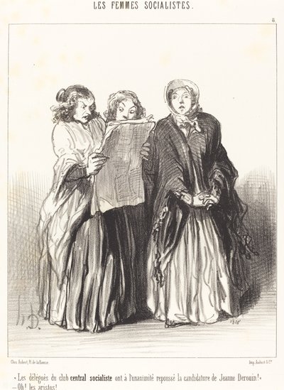 A központi szocialista klub küldöttei elutasították... alkotó: Honoré Daumier