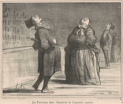 A párizsiak várják a... alkotó: Honoré Daumier