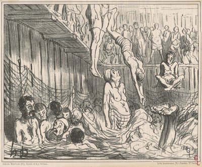 A négy filléres fürdők alkotó: Honoré Daumier