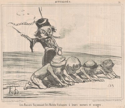 Moldo-Vlachokat formálva nekik... alkotó: Honoré Daumier