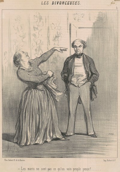 A férjek nem olyanok, mint a hiú emberek! alkotó: Honoré Daumier
