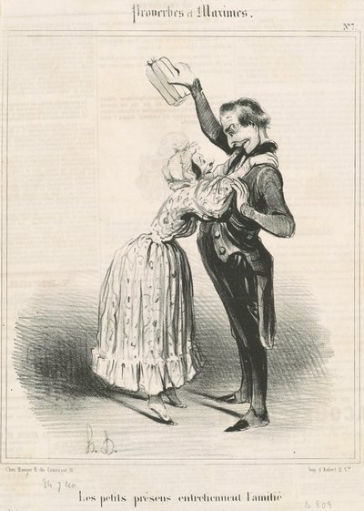 Az apró ajándékok... alkotó: Honoré Daumier
