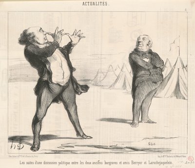 Egy politikai vita következményei... alkotó: Honoré Daumier