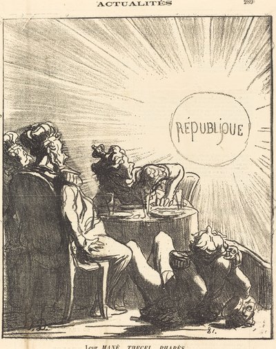 Manéjuk, Thecel, Pharès alkotó: Honoré Daumier