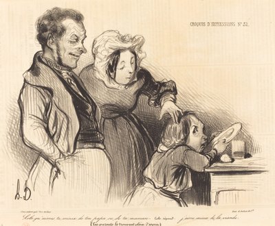 Lolo mit szeretsz jobban apádban vagy anyukádban... alkotó: Honoré Daumier
