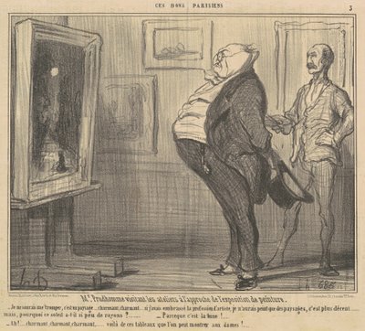 Mr. Prudhomme meglátogatja a műhelyeket... alkotó: Honoré Daumier