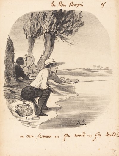 A feleségem... harap... harap! alkotó: Honoré Daumier