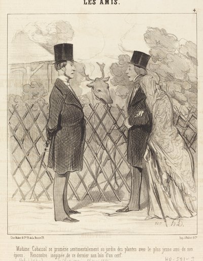 Madame Cabassol sétál... alkotó: Honoré Daumier