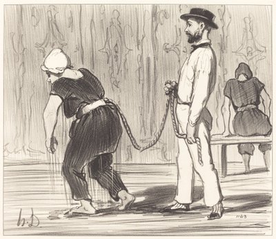 Madame Rabourdeau-nak megvan az első órája alkotó: Honoré Daumier