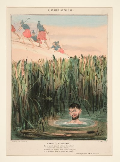 Marius Minturnae-ban. Csodálja meg e nagyszerű tábornok rosszindulatát alkotó: Honoré Daumier