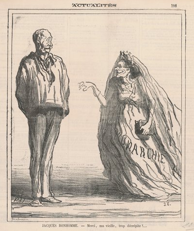 Köszönöm, öregem, túlságosan leromlott! ... alkotó: Honoré Daumier