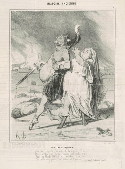 Győztes Menelaosz alkotó: Honoré Daumier