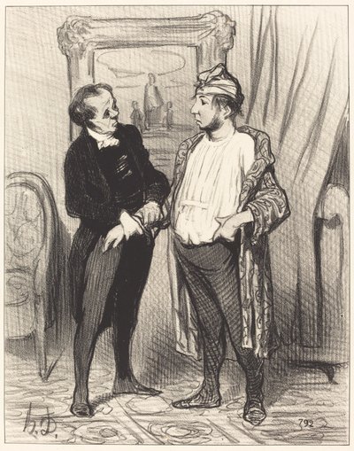 Kedvesem, biztosíthatlak, hogy én... alkotó: Honoré Daumier