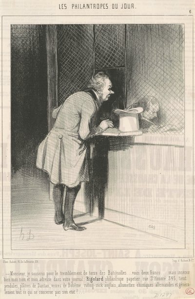 Uram, feliratkozom a földrengésre... alkotó: Honoré Daumier