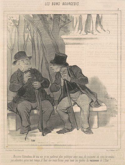 Mossieu Rabourdeau ... többé nem beszélek veled politikáról .. alkotó: Honoré Daumier