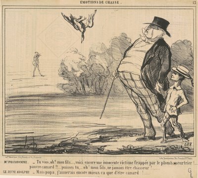 Prudhomme úr. Látod, Oh! A fiam ... alkotó: Honoré Daumier