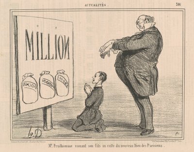Mr. Prudhomme a fiát a... alkotó: Honoré Daumier