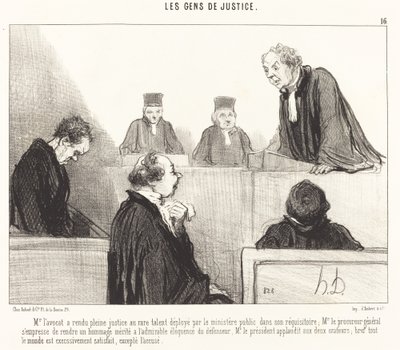 Ügyvéd úr teljes igazságot tett... alkotó: Honoré Daumier