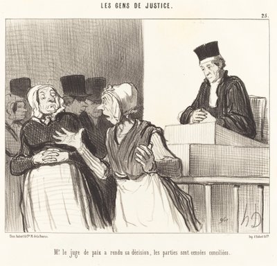 A békebíró úr meghozta döntését... alkotó: Honoré Daumier
