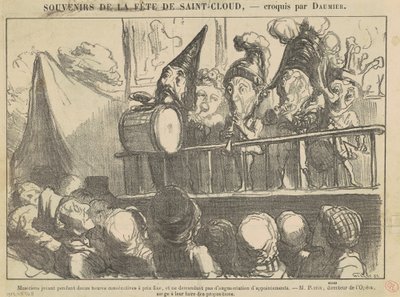 Tizenkét órán át zenélő zenészek... alkotó: Honoré Daumier