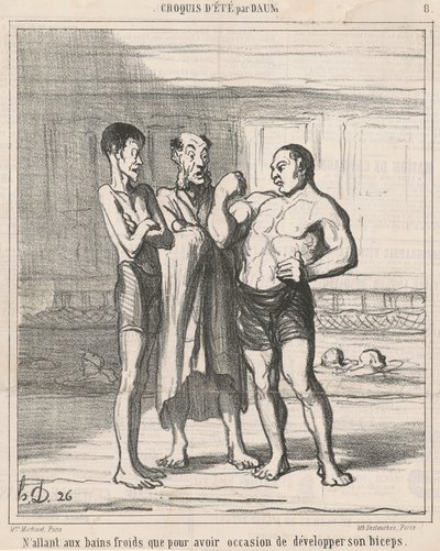 Csak hideg fürdőbe járok... alkotó: Honoré Daumier