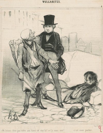 Ne hagyd a barátodat ebben az állapotban! alkotó: Honoré Daumier