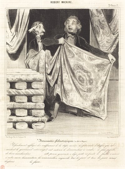 Jótékonysági hírek... alkotó: Honoré Daumier
