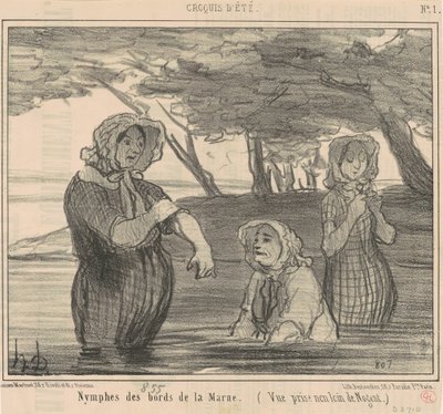 A marene partjainak nimfái alkotó: Honoré Daumier