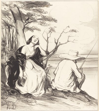 Ó fájdalom!... álmodtam... férjről... alkotó: Honoré Daumier