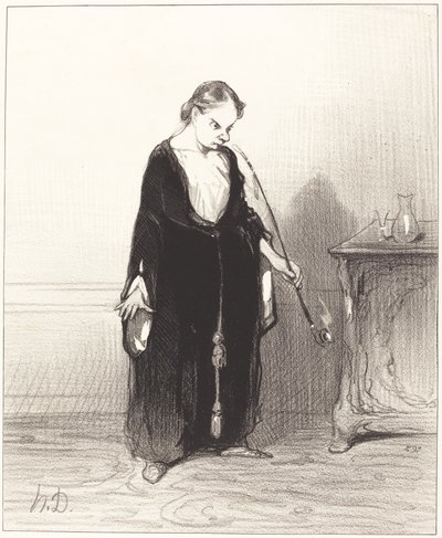 Ó, élvezem az ópiumot, amelyet elragadsz tőlem! alkotó: Honoré Daumier