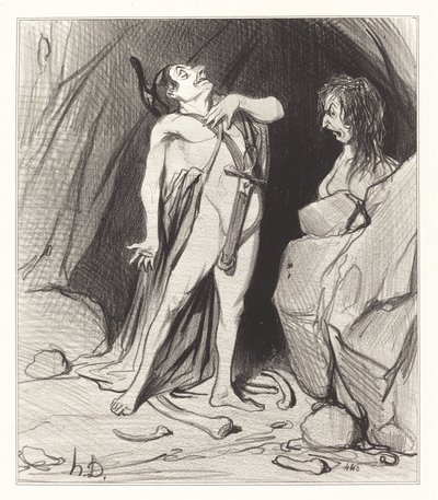 Oidipusz a Szfinxnél alkotó: Honoré Daumier