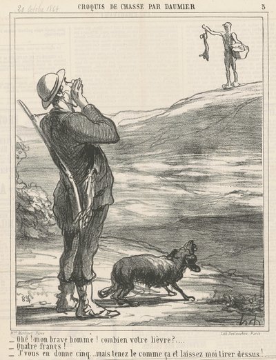 Ahoy! ... Mennyi a nyúl? ... alkotó: Honoré Daumier