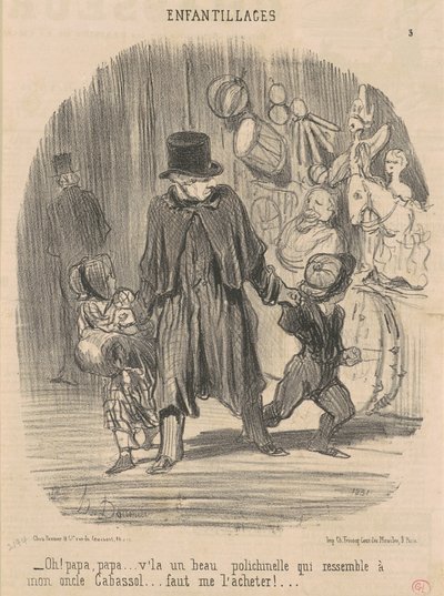 Ó! Apa, apa... itt egy gyönyörű... alkotó: Honoré Daumier
