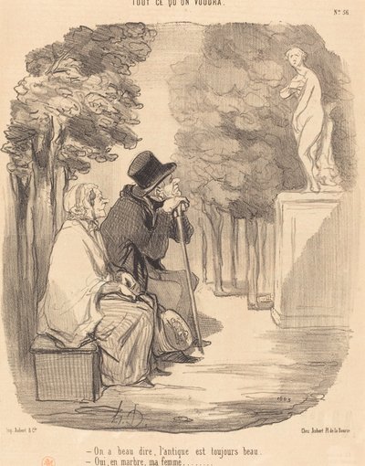 Mondhatni, az antik mindig szép... alkotó: Honoré Daumier