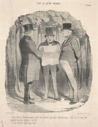 Azt mondták a kormánynak, hogy nem működik... alkotó: Honoré Daumier