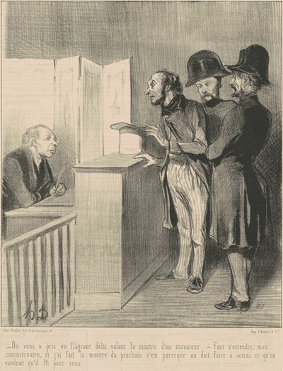 tetten értek... alkotó: Honoré Daumier