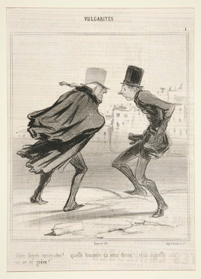 Tizenegy Celsius fok! alkotó: Honoré Daumier