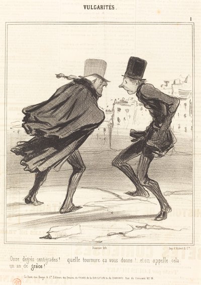 Tizenegy Celsius fok! alkotó: Honoré Daumier