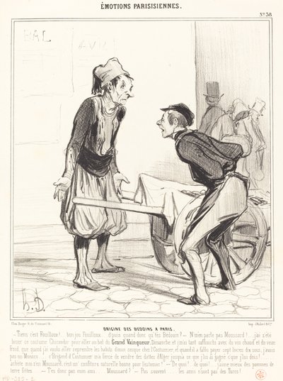 A bedoinok származása Párizsban alkotó: Honoré Daumier