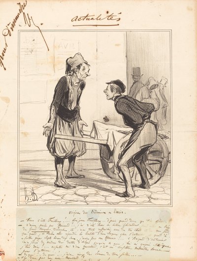 A bedoinok származása Párizsban alkotó: Honoré Daumier