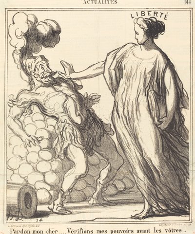Sajnálom kedvesem... alkotó: Honoré Daumier