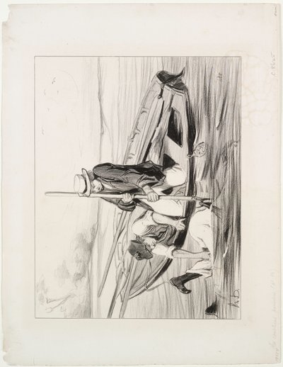 Párizsi hajósok, 14. tábla: Ember a fedélzeten alkotó: Honoré Daumier