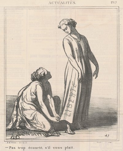 Ne túl rövid, kérem. alkotó: Honoré Daumier