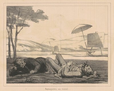 Tájművészek munkában alkotó: Honoré Daumier